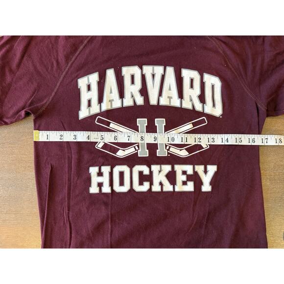 Champion HARVARD UNIVERSITY Hockey Tee T-Shirt Size S *as is* - Picture 5 of 6